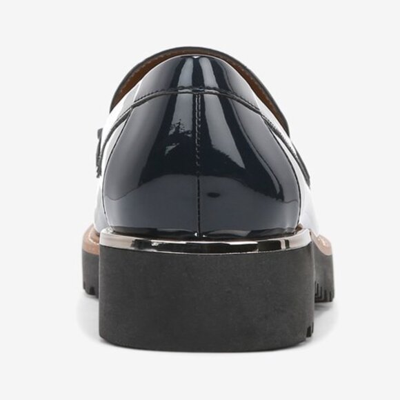 LIKE NEW Franco Sarto Carolynn Navy Patent Leather Tassel Loafer SZ 8.5 - Picture 11 of 11